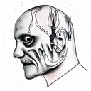 Horror hannibal lecter tattoo design idea