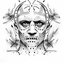 Horror hannibal lecter tattoo design idea