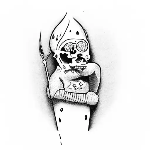 Clarence plus the death of the midnight gospel cartoon funny tattoo design idea