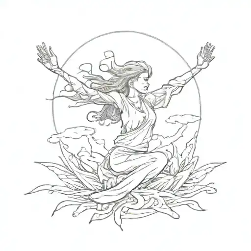 freedom, self-determination, peace of mind, flow of life, independence tattoo design idea