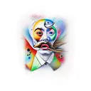 Down syndrome Dali watch tattoo design idea