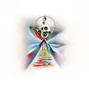 Down syndrome Dali watch tattoo design idea