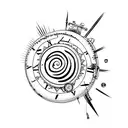 Create a tattoo design that visually captures the moment when time seemed to freeze, marking the beginning of a new life tattoo design idea
