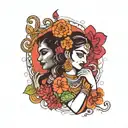 Creating a tattoo design that incorporates the names Joyanti, Radha, and Dhruv can be approached in a few creative ways. tattoo design idea