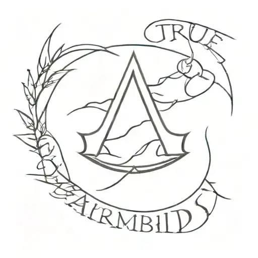 nothing is true everything is permitted" inscription from assassins creed tattoo design idea