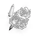 lipstick tattoo design idea