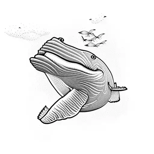 humpback whale tattoo design idea