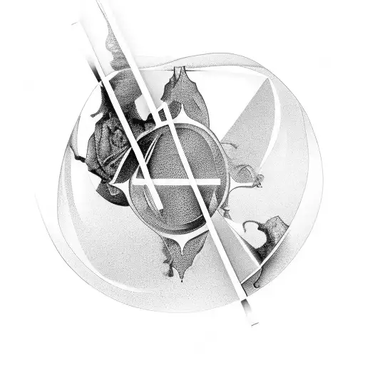 broken Hourglass clock tattoo design idea