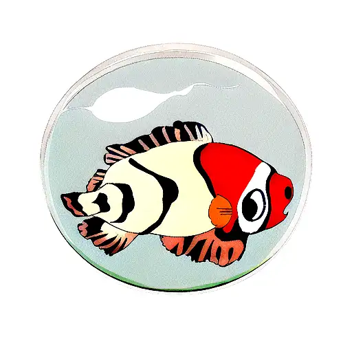 Clown fish tattoo design idea