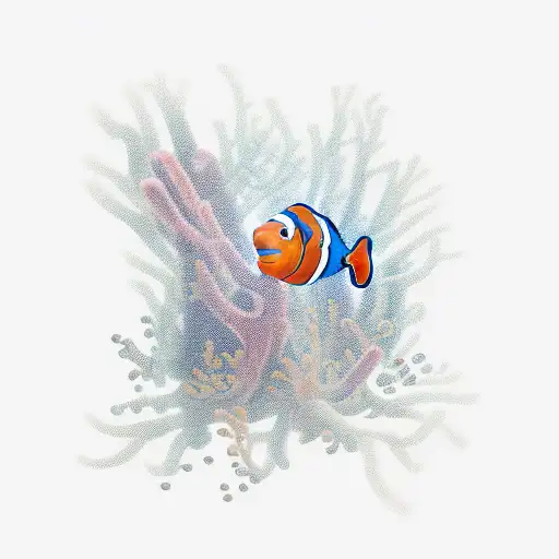 Clown fish tattoo design idea