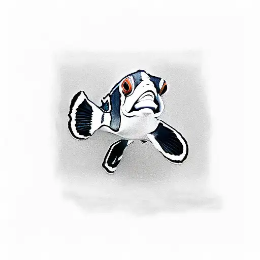 Clown fish tattoo design idea