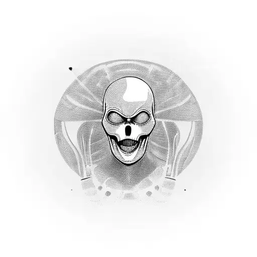 Mummy alien tattoo design idea