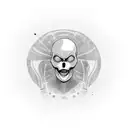 Mummy alien tattoo design idea