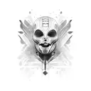 Mummy alien tattoo design idea