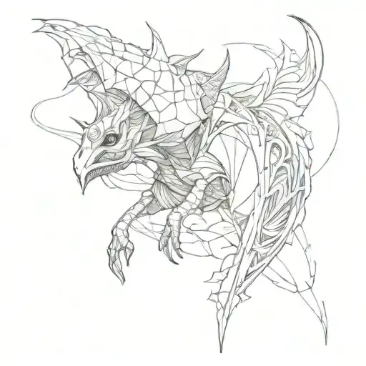 unusual creature tattoo design idea