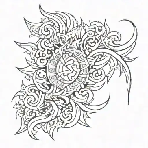 tribal spicy tattoo design idea