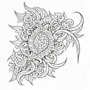 tribal spicy tattoo design idea