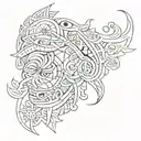 tribal spicy tattoo design idea