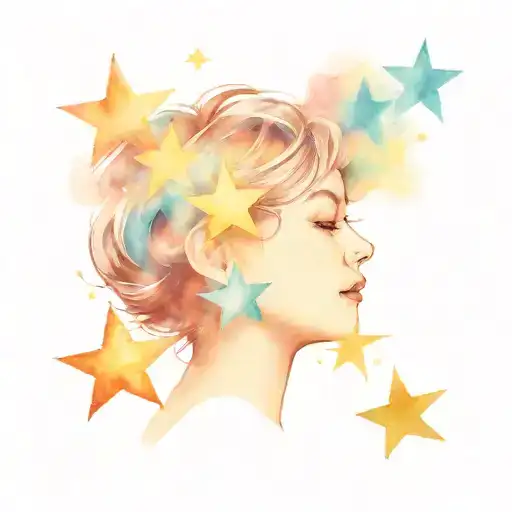 dreamer with memories of stars  tattoo design idea