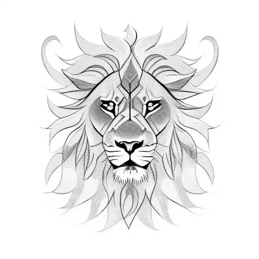 A fierce lion wearing a football jersey riding a motorcycle tattoo design idea
