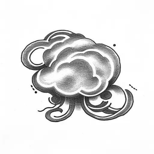 cloud ring for hand tattoo design idea