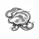 cloud ring for hand tattoo design idea