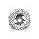 cloud ring for hand tattoo design idea