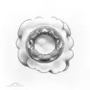 cloud ring for hand tattoo design idea