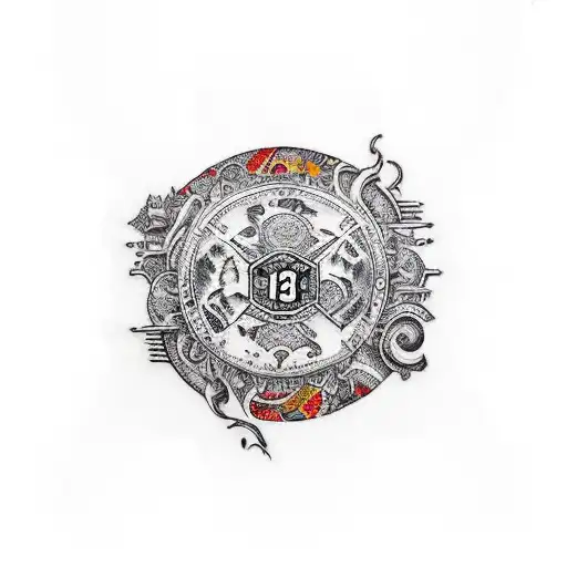 8 Ball tattoo design idea