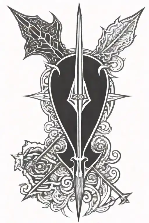 Roman Spear tattoo design idea
