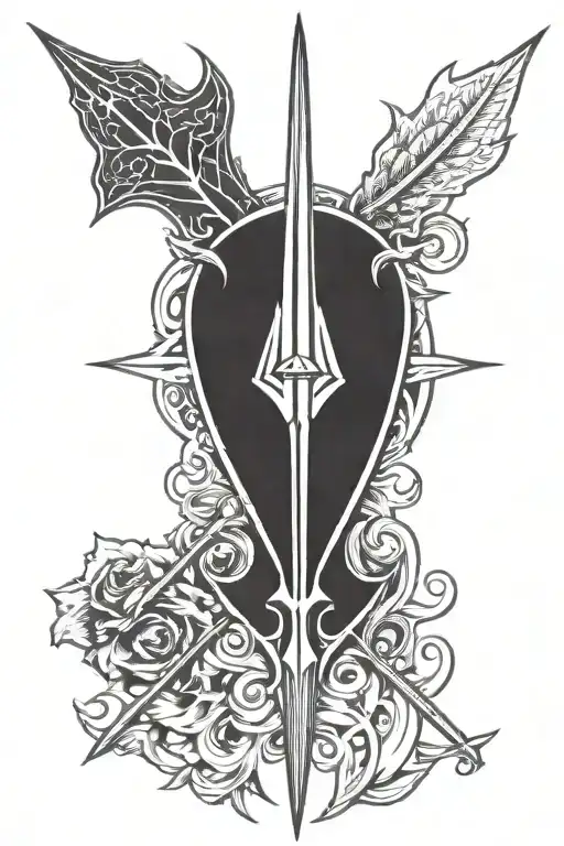 Roman Spear tattoo design idea