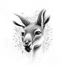 boxing kangaroo tattoo design idea