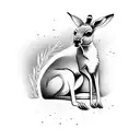 boxing kangaroo tattoo design idea