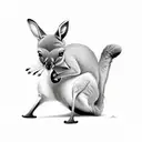 boxing kangaroo tattoo design idea