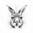 boxing kangaroo tattoo design idea