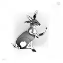 boxing kangaroo tattoo design idea