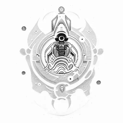 Sci-fiction dive  tattoo design idea