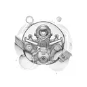 Sci-fiction dive  tattoo design idea