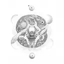 Sci-fiction dive  tattoo design idea