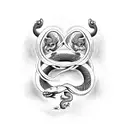 gemini snake tattoo design idea