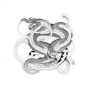gemini snake tattoo design idea