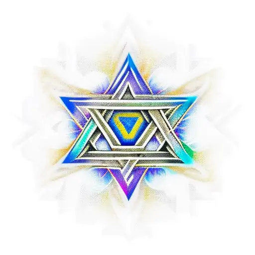 elephant Star of David  tattoo design idea