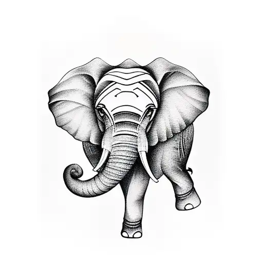 3 elephants tattoo design idea