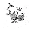 lemon tree stamp tattoo design idea