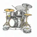 drums, percussion, african, minimal tattoo design idea