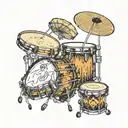 drums, percussion, african, minimal tattoo design idea
