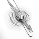 Whisk and Blue Jay tattoo design idea