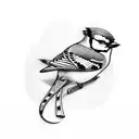 Whisk and Blue Jay tattoo design idea