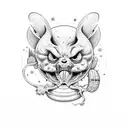 chica burbuja chicle tattoo design idea