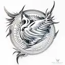 Phoenix tattoo design idea